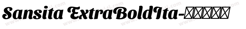 Sansita ExtraBoldIta字体转换